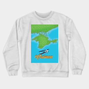 Crimea map travel poster Crewneck Sweatshirt